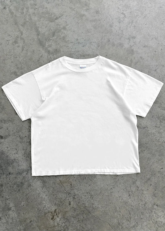 BLANKSSSS B+W TEE - WHITE